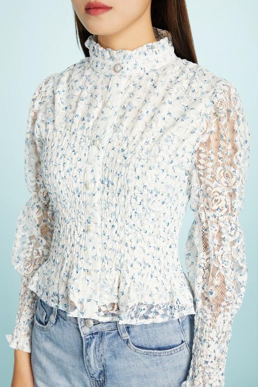 amadella 蕾丝印花修身上衣 11395 商品图3