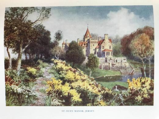 1924年 海峡群岛风物志 32幅精美彩色插图 漆布精装32开 商品图9