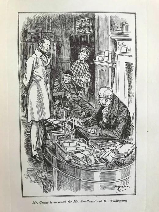 1903年 狄更斯《荒凉山庄》 H.M.布洛克8幅插图 漆布精装大32开 商品图7