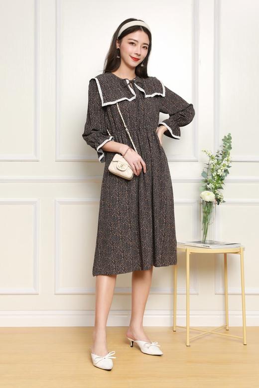 amadella 披肩领收腰碎花连衣裙 10887 商品图0