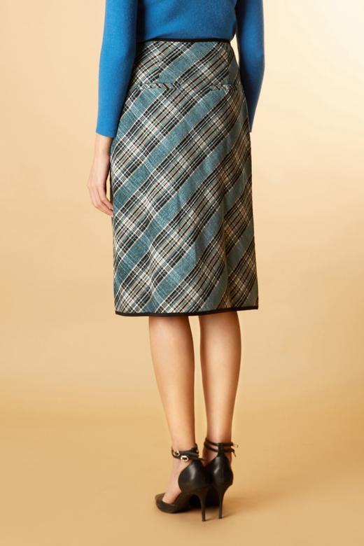 ANSUABEL 高开衩时尚格纹半裙 11378 商品图2