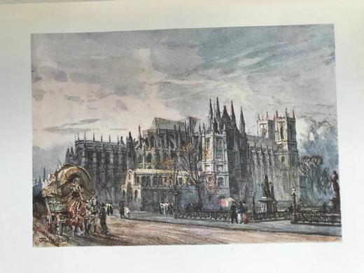 1906年 威斯敏斯特教堂 21幅彩色插图 漆布精装大32开 商品图4