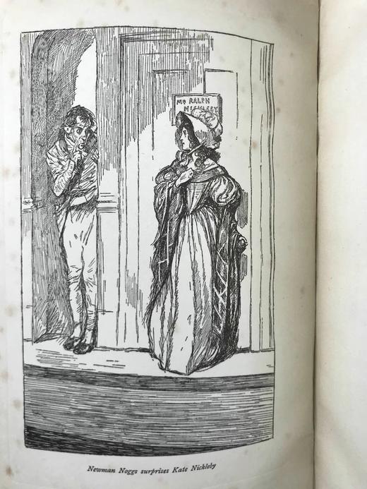 1903年 狄更斯《尼古拉斯·尼克贝》 8幅插图 漆布精装大32开 商品图3