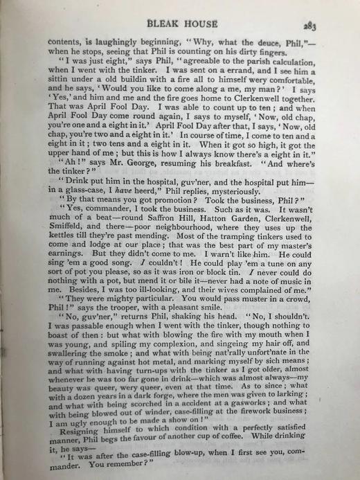 1903年 狄更斯《荒凉山庄》 H.M.布洛克8幅插图 漆布精装大32开 商品图11