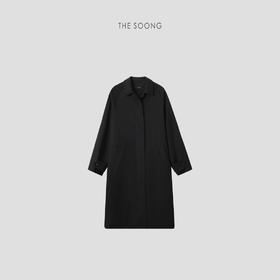 THESOONG"静奢利落"极简100%羊毛肤感英伦风翻领外套HYFY4868
