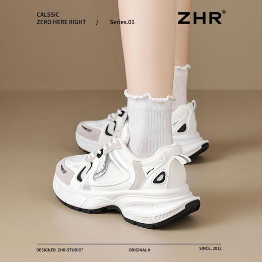ZHR则则女鞋2025春季新款老爹鞋女增高厚底ins百搭休闲学生运动鞋 商品图4