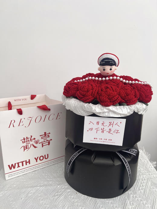 【DIY纯手工钩织19朵大玫瑰花束】纯手工钩织情人节送礼花束（手工产品不支持退换）LQQ 商品图8