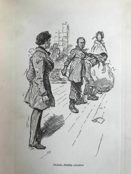 1901年 狄更斯《尼古拉斯·尼克贝》 8幅插图 漆布精装大32开 商品图6