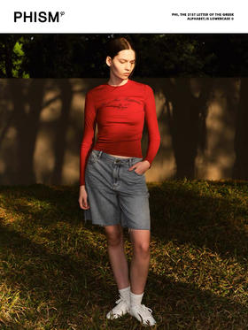 做旧印花打底长袖T