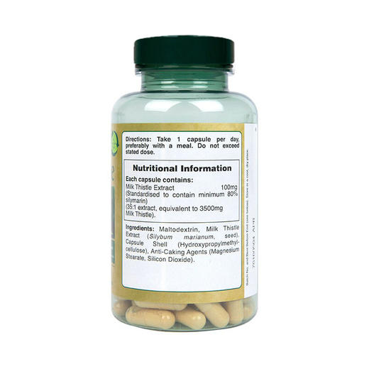 【含税】HOLLAND&BARRETT荷柏瑞奶蓟胶囊100mg120粒/瓶 商品图1