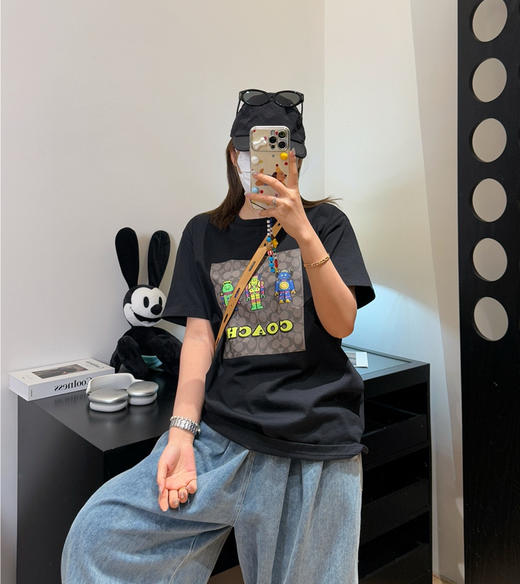 贸易公司订单蔻𝐜情侣短袖T恤020704 商品图6