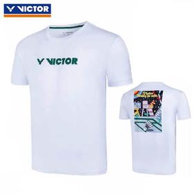 VICTOR威克多羽毛球服男女款速干衣训练系列针织运动短袖T恤 T-50034
