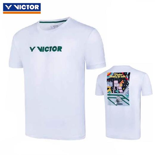 VICTOR威克多羽毛球服男女款速干衣训练系列针织运动短袖T恤 T-50034 商品图0