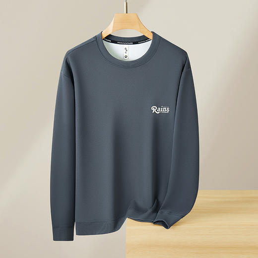 【新款DX】大依优型大码圆领卫衣长袖300斤加肥加大休闲运动上衣男打底衫胖子男士 商品图5