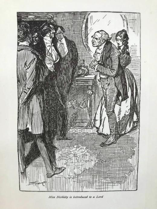 1901年 狄更斯《尼古拉斯·尼克贝》 8幅插图 漆布精装大32开 商品图7