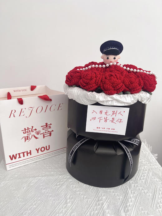 【DIY纯手工钩织19朵大玫瑰花束】纯手工钩织情人节送礼花束（手工产品不支持退换）LQQ 商品图6