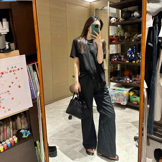 ROMI STUDIO“随手穿”系列简约百搭宽松正肩圆领纯色短袖T恤T3398 商品图0