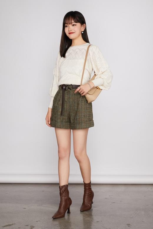 LNNNS 时尚百搭格纹短裤 11363【不含腰带】 商品图1