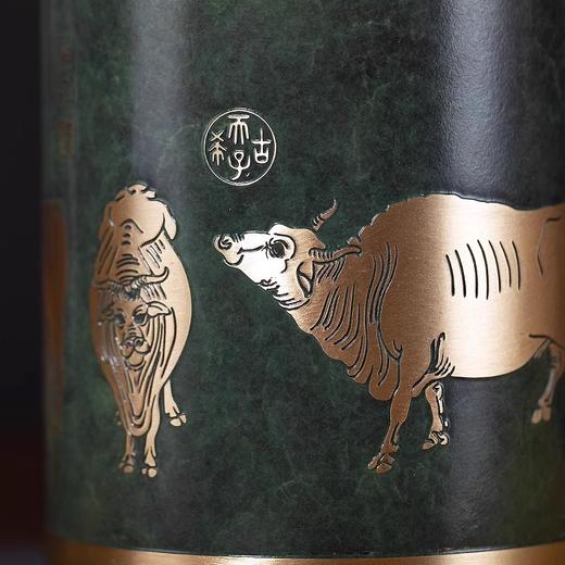 朱炳仁铜 五牛积福笔筒书房文具收藏送人创意清宫艺术学生礼品 商品图3