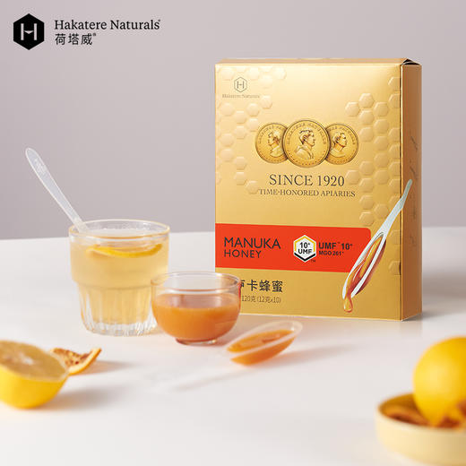 【新鲜市集】荷塔威纯麦卢卡蜂蜜UMF10+独立小包装便捷勺蜜12g*10支新西兰进口 商品图0