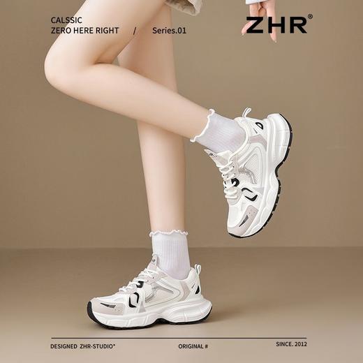 ZHR则则女鞋2025春季新款老爹鞋女增高厚底ins百搭休闲学生运动鞋 商品图9