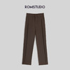 ROMI STUDIO“内外兼备”柔软透气抗皱抽绳巧克力棕休闲西裤K3306 商品缩略图0