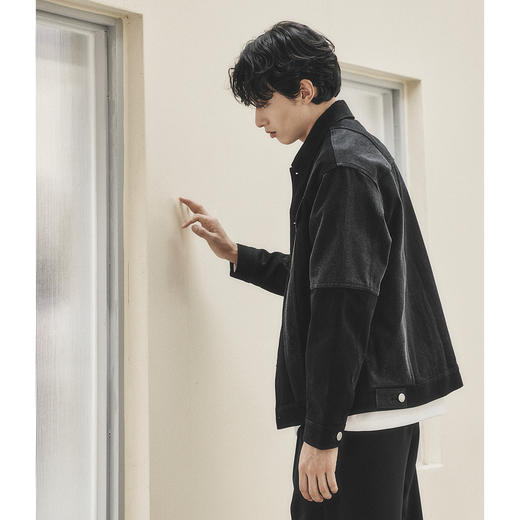 GXG男装 经典拼色分割设计休闲时尚舒适夹克外套  秋季热卖 商品图2