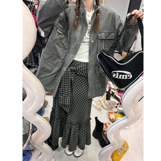 2025新品  蕾蕾同款【飞行日记】复古水洗做旧多口袋工装宽松大版夹克外套 商品图1