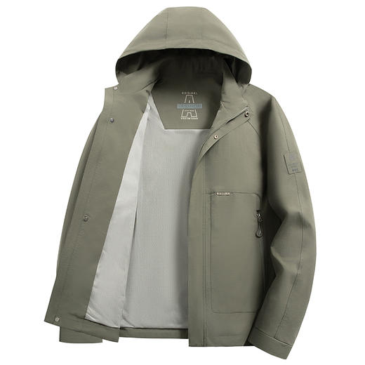 【可拆卸帽】【新款DKP】大依优型大码男装连帽夹克外套加肥加大胖子休闲商务上衣大号百搭潮流 商品图6