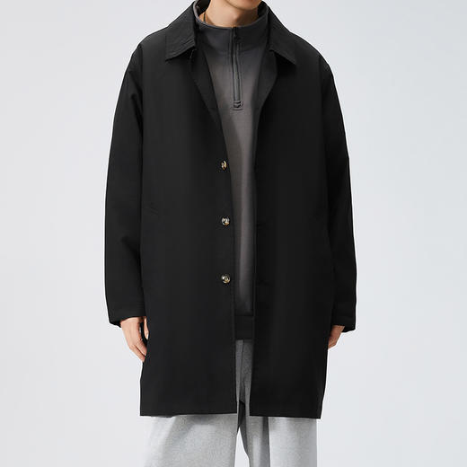 【特大码】【新款DPX】360斤大依优型大码中长款风衣翻领潮流加肥加大码上衣外套休闲男士 商品图3