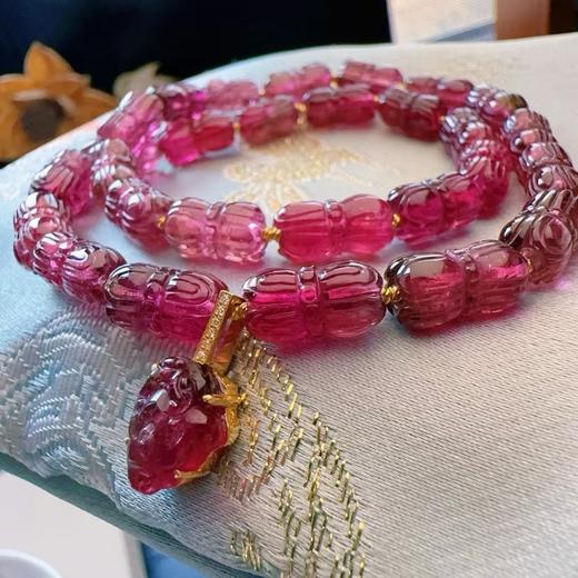 6mm-13mm多圈全色红碧玺手链 商品图0