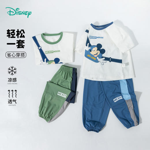 迪士尼夏季新品男童短袖套装ZD2ET007 商品图1