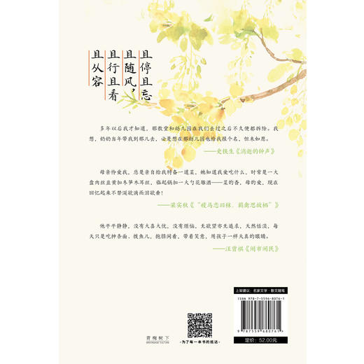 且停且忘且随风，且行且看且从容 | 史铁生领衔，沈从文、汪曾祺、丰子恺、周国平……19位华语文学名家联袂写给你的生命从容之书！ 商品图3