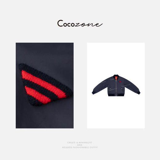 COCO ZONE 2025春季设计感撞色立领拉链外套CD1A0224 商品图2