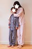 【全棉双层纱】纯棉双层纱织棉质男女童睡衣 日系MJ简约格子长袖长裤儿童家居服套装 商品缩略图2