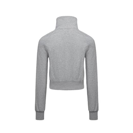 NUTH 宽松短款bomber夹克后拉链廓形外套女 浅灰豆绿 商品图11