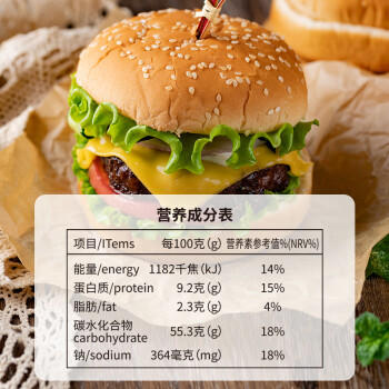 云山半汉堡胚330g*2袋 12组 面包胚 早餐三明治 商品图6