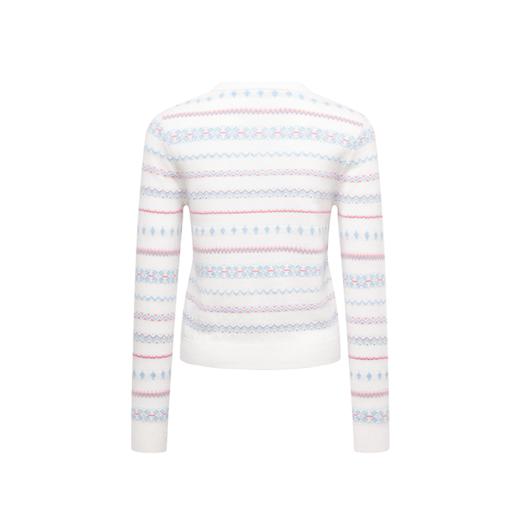 NUTH 亲肤澳毛费尔岛毛衣针织开衫女 奶油白 商品图6