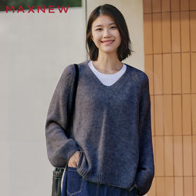 【毛衫】廓形V领毛衫 1P1222503