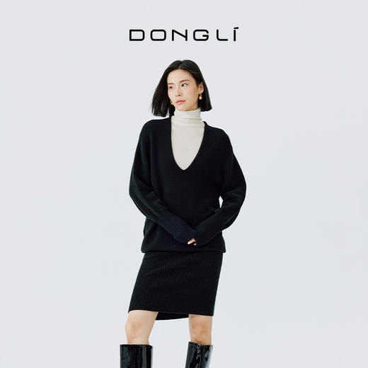 东黎 • 春季女士V领长袖连衣裙 4A39 商品图2