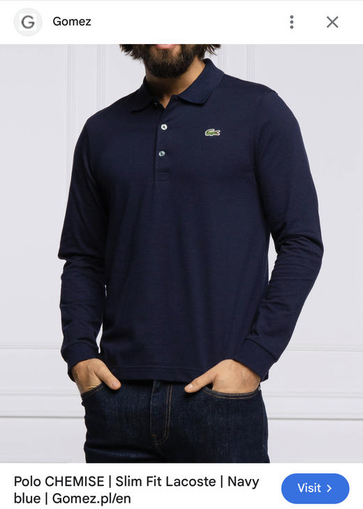 L.A.C 弹力 小标刺绣长袖翻领POLO衫 CX194 商品图0