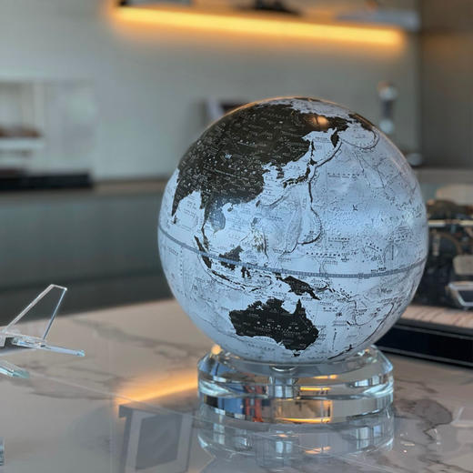 Homely Globe/宏微 水晶底座地球仪 25cm 地球仪客厅书房桌面装饰摆件生日节日礼物 商品图1