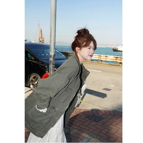 2025新品  蕾蕾同款【飞行日记】复古水洗做旧多口袋工装宽松大版夹克外套