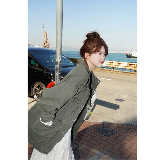2025新品  蕾蕾同款【飞行日记】复古水洗做旧多口袋工装宽松大版夹克外套 商品图0
