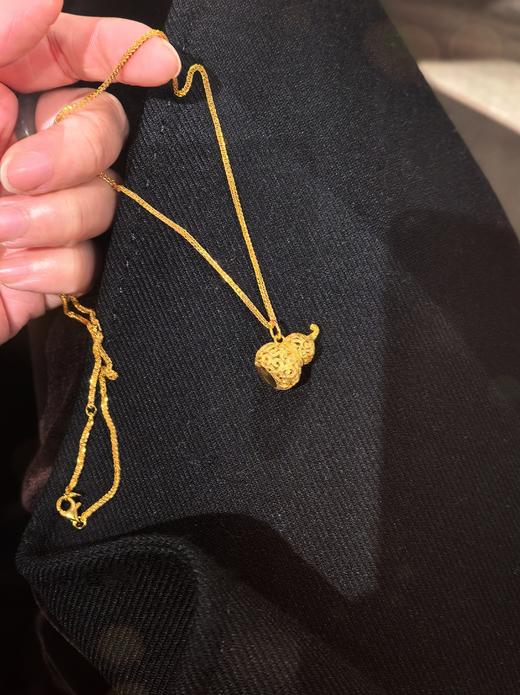 【福禄双全｜好运常伴】精致鎏金镂空纯银葫芦项链 商品图11