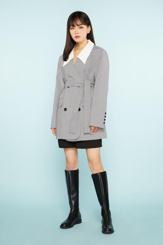 Kai & Kiera 率性利落黑白格纹西装外套 11239 商品图1