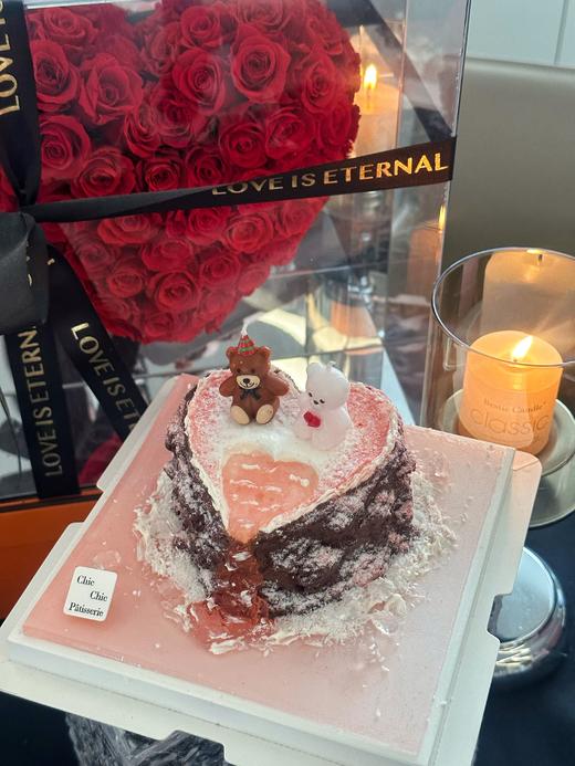 粉色爱心岛屿蛋糕 | 昔果 商品图1