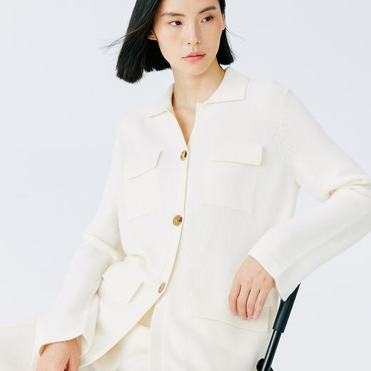 东黎 • 山羊绒春季女士翻领开衫 4778 商品图3