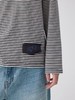 Simple Project/Y2508/条纹蝴蝶贴布刺绣撞色长袖T恤 商品缩略图2