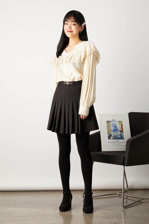 amadella 蕾丝花边拼接娃娃领衬衣 10901 商品图1